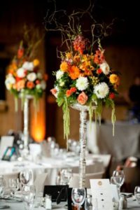 Tall Orange Flower Centerpiece